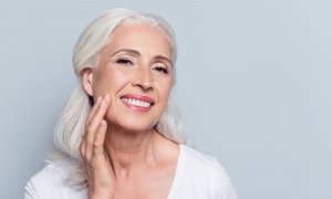 Elevation Med Spa Lone Tree Colorado older woman enjoying her healthy skin